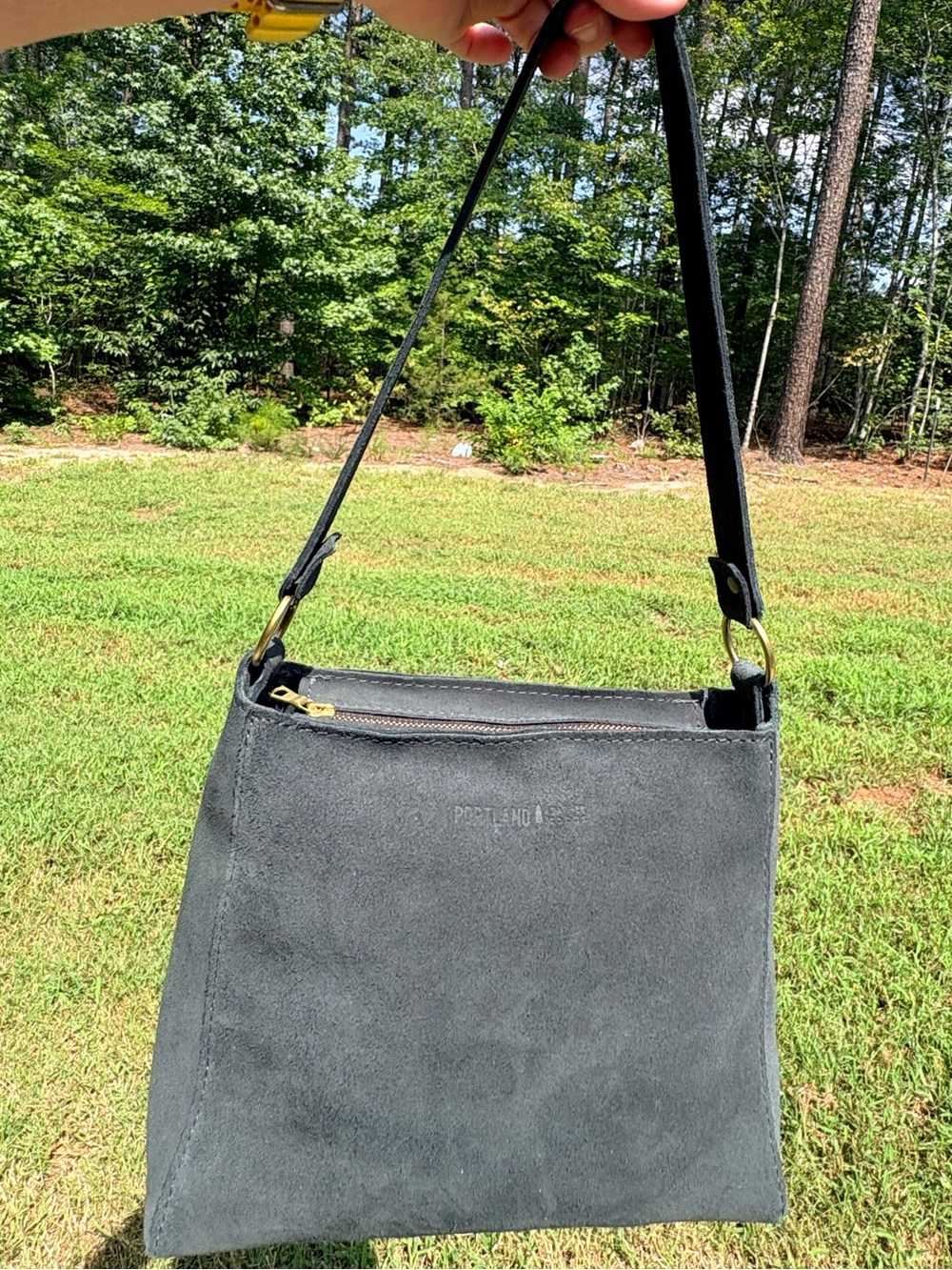 EUC Portland Leather Small Triangle Shoulder Bag - Picture 2 of 9